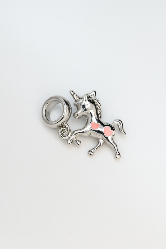 Unicorn Dreams Charm | Pink Heart Enamel | Whimsical World Collection