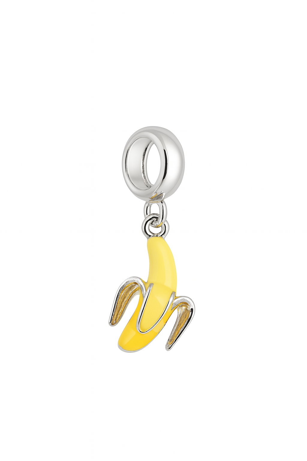 Banana Charm | Yellow Enamel & Silver Finish | Little Legends Collection