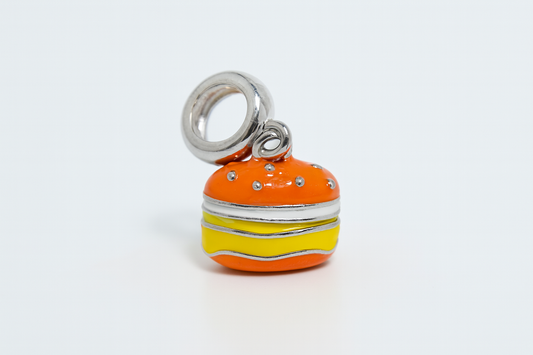 Cheeseburger Charm | Silver Finish & Enamel Detailing | Little Legends Collection