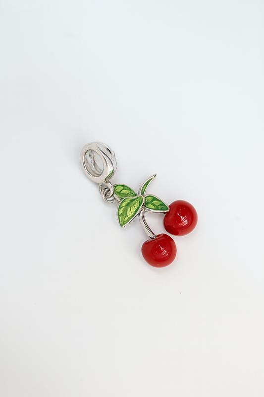 Cherry Charm | Silver Finish & Enamel Detailing | Little Legends Collection