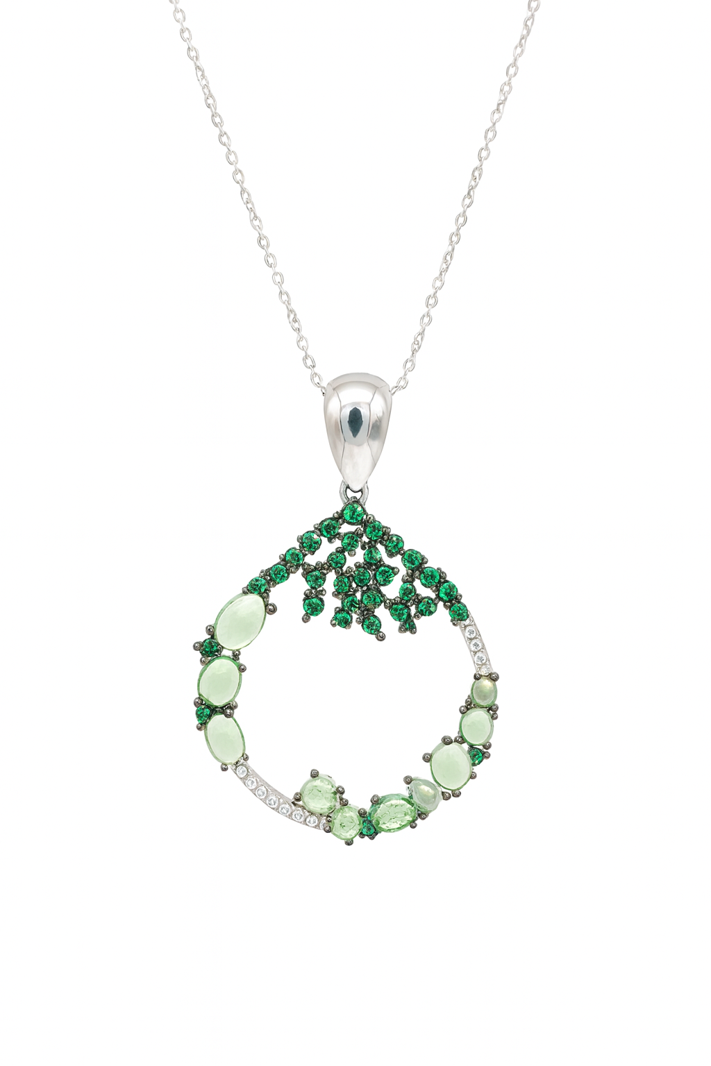 Multi-Gemstone Pendant Necklace