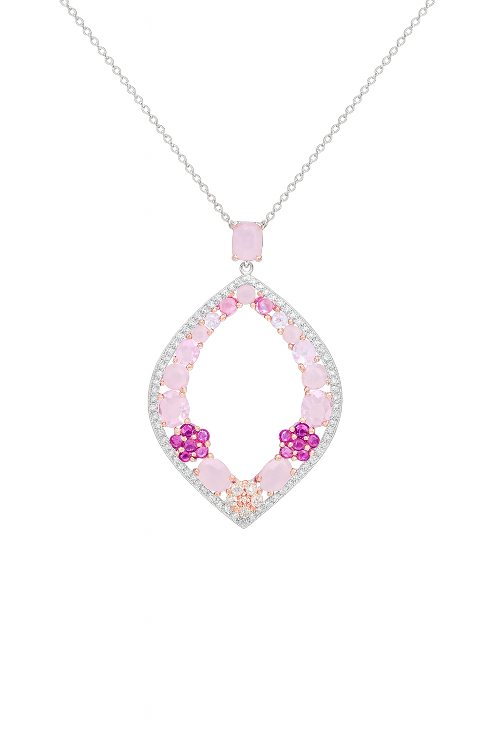 Multi-Gemstone Pendant Necklace