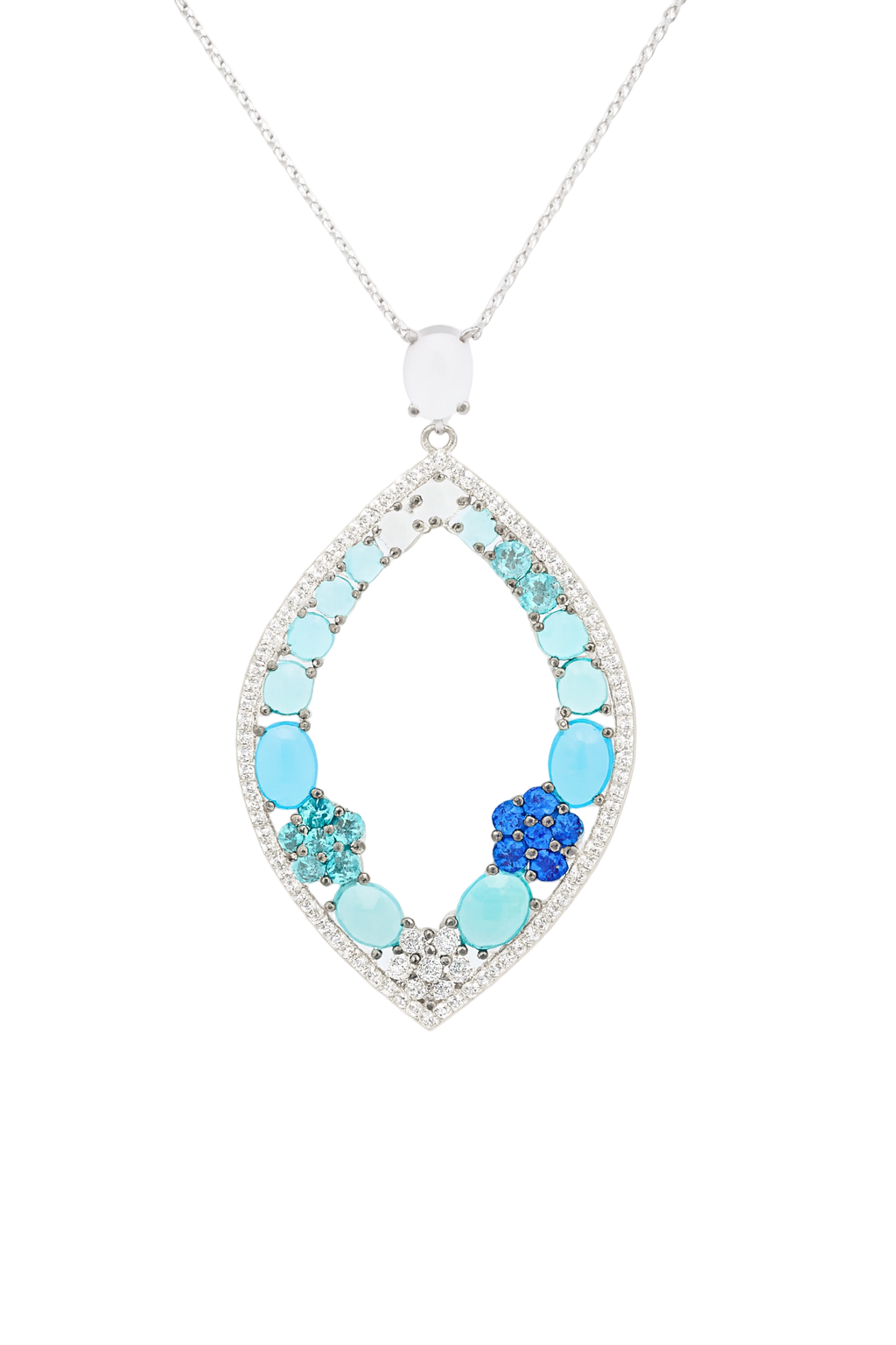 Multi-Gemstone Pendant Necklace