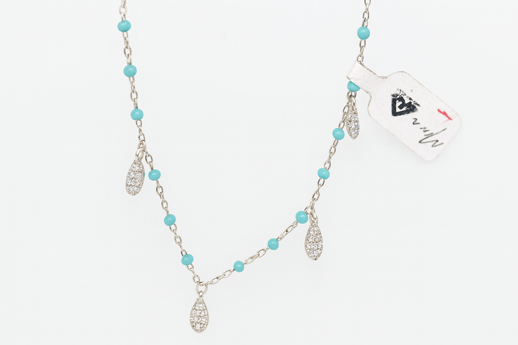 Beaded Shell & Drop Necklace Collection | Pink, Blue & Turquoise Variants