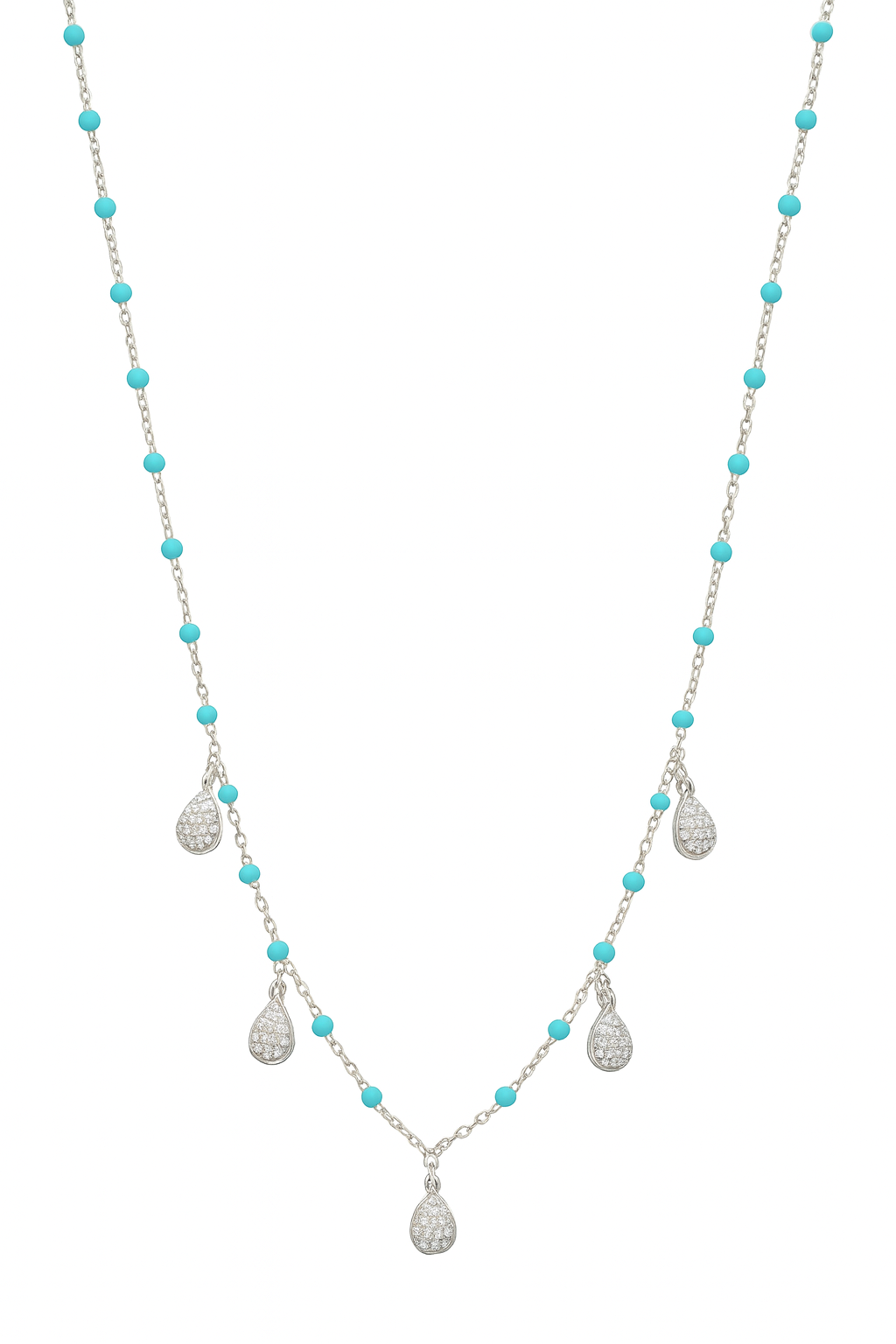 Beaded Shell & Drop Necklace Collection | Pink, Blue & Turquoise Variants