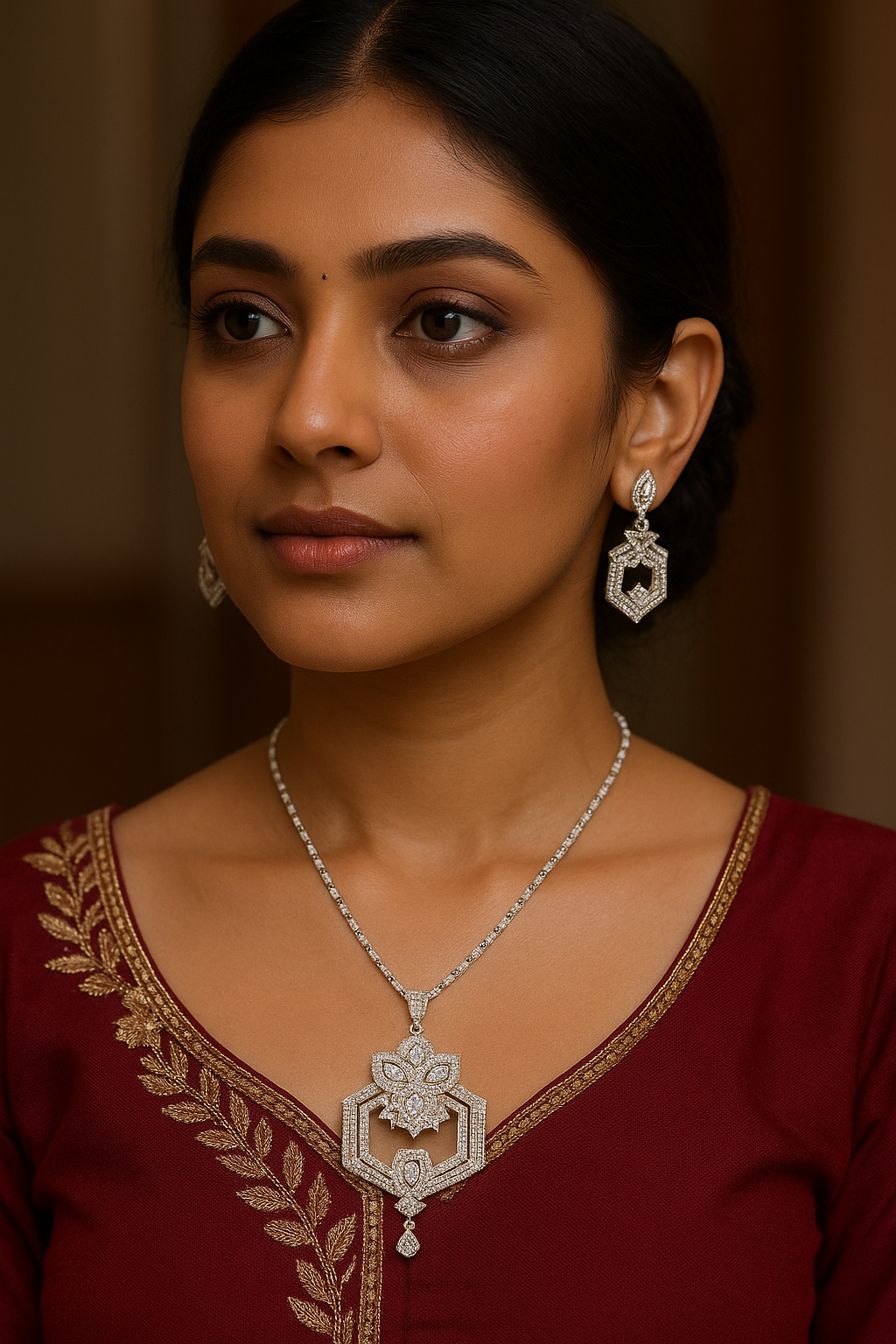 Luxury Pendant & Earring Set