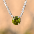 Elegant Gemstone Solitaire Necklace