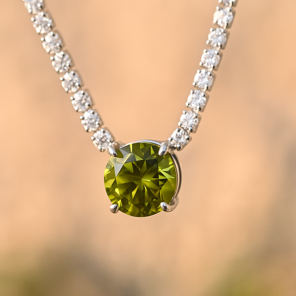 Elegant Gemstone Solitaire Necklace