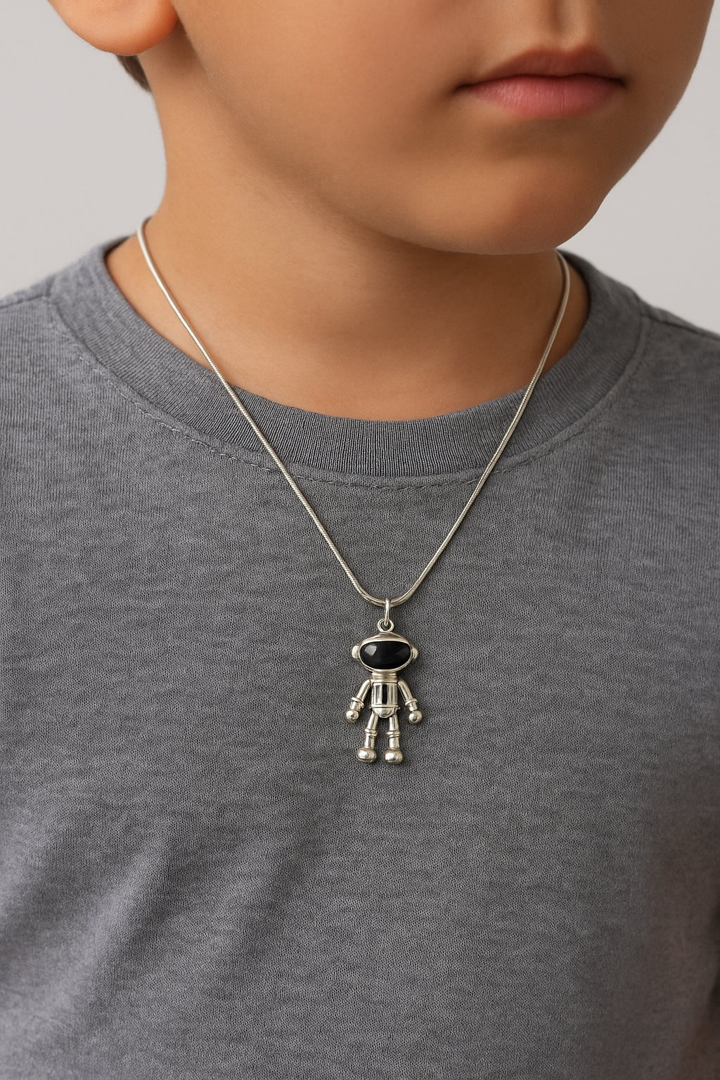 Robot Charm Pendant Necklace