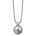 Classic Grey Pearl Pendant Necklace
