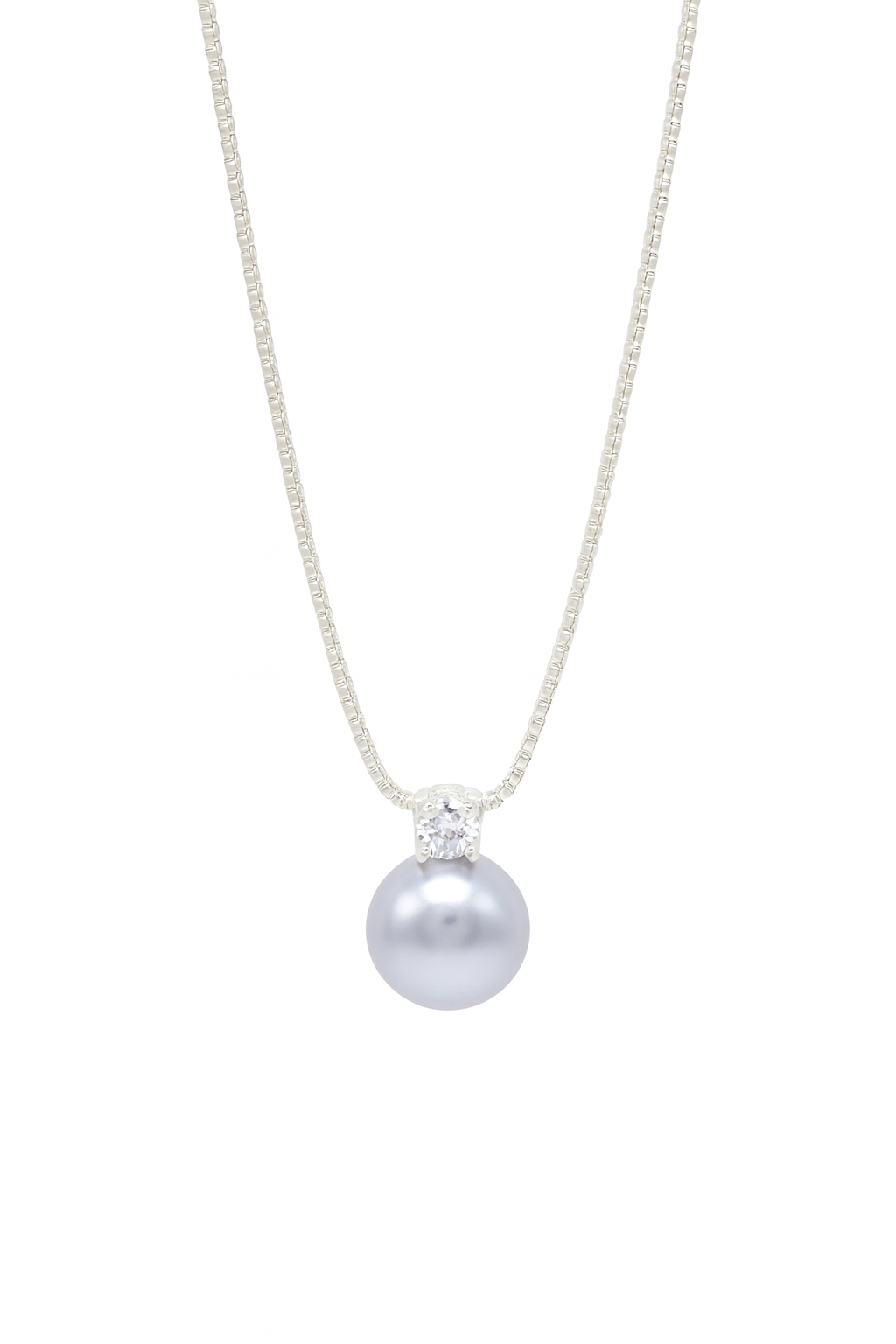 Classic Grey Pearl Pendant Necklace