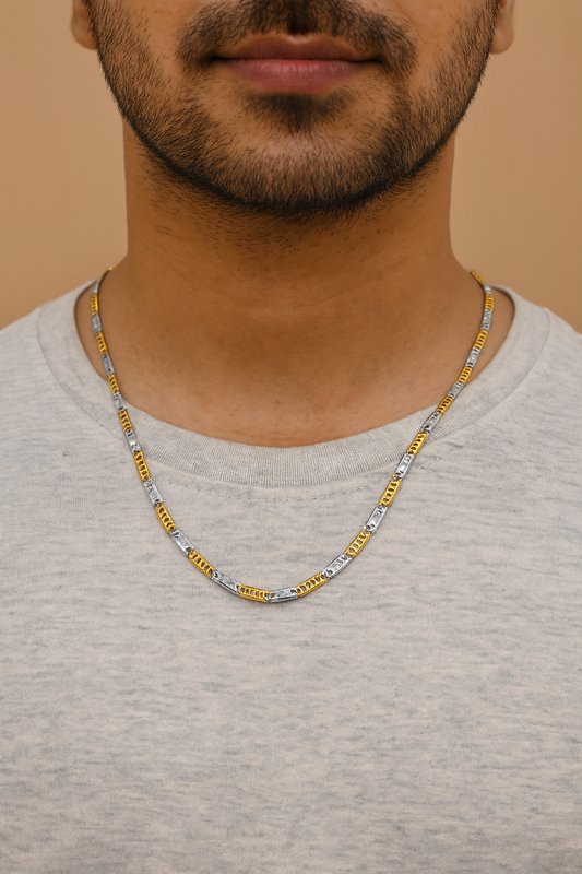 Sterling Silver Two-Tone Box Link Chain