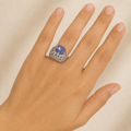 Royal Violet Zirconia Statement Ring