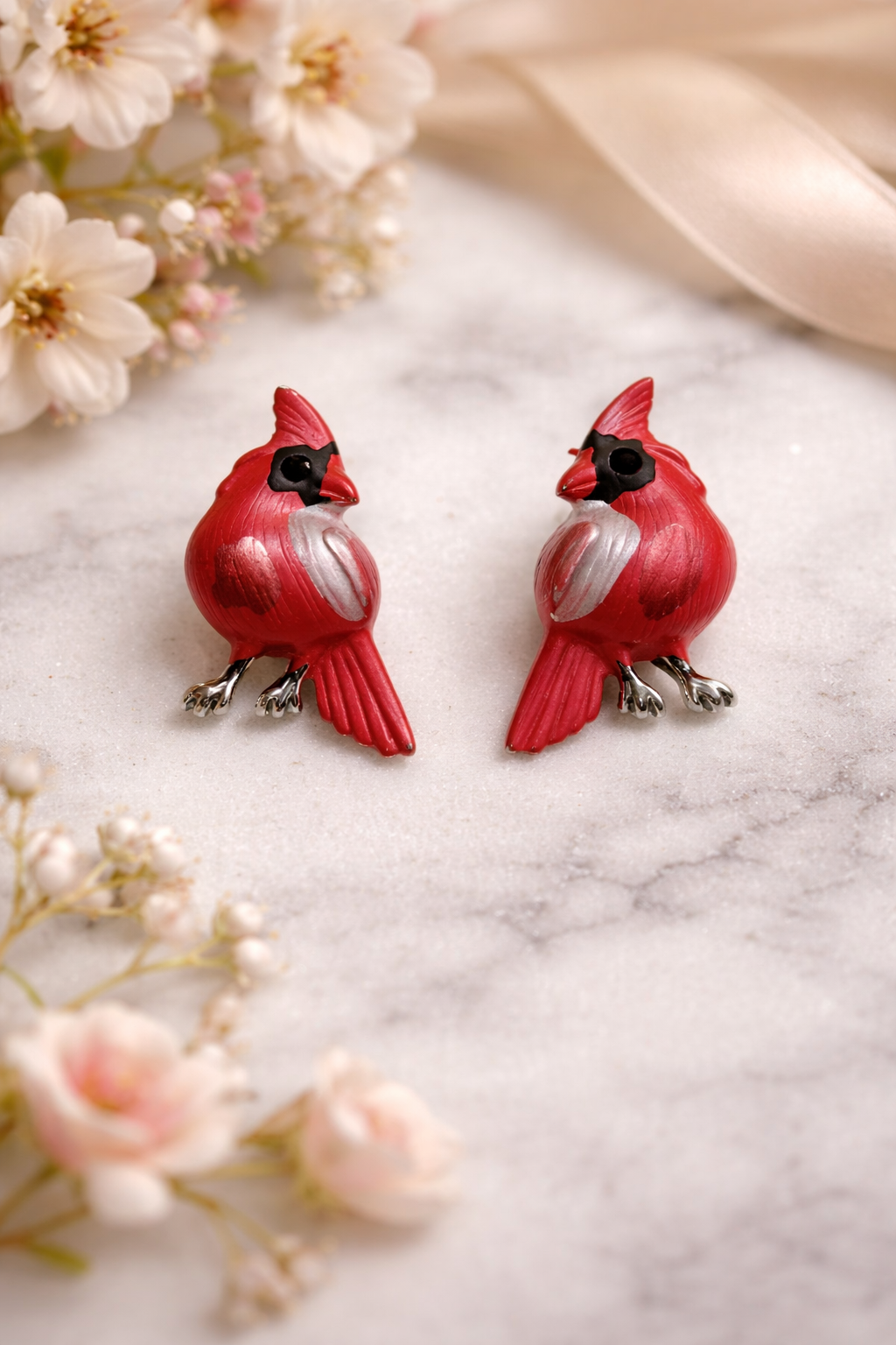 Red Birdie Earrings
