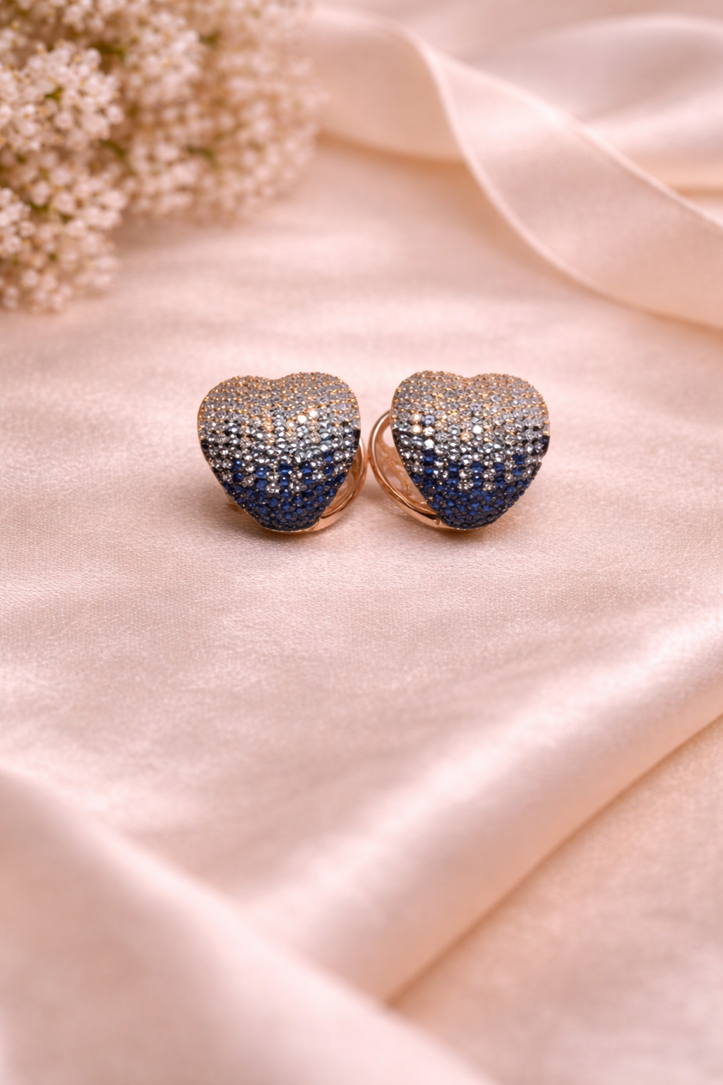 Curved Heart Earrings