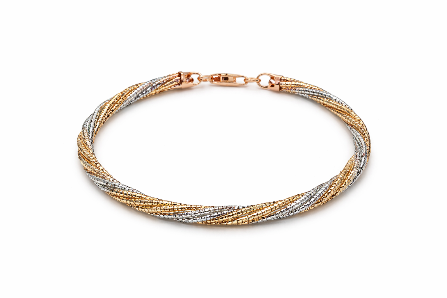 Two-Tone Twisted Chain Bracelet - Miora