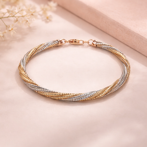 Two-Tone Twisted Chain Bracelet - Miora