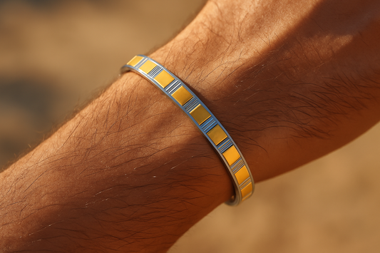 Golden Grid Bracelet