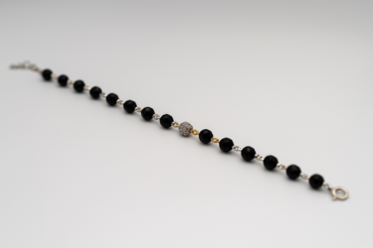 Men's Black Bead Bracelet – Sleek & Spiritual