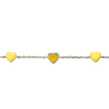Heart Enamel Baby Bracelet | Yellow & Pink