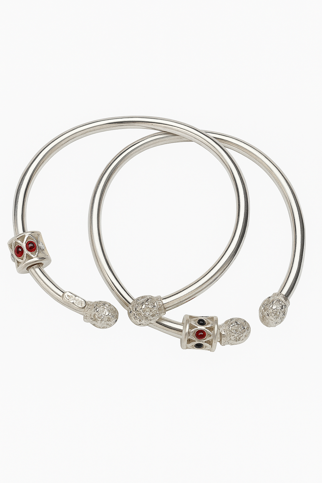 Open Cuff Kada with Gemstone Detailing