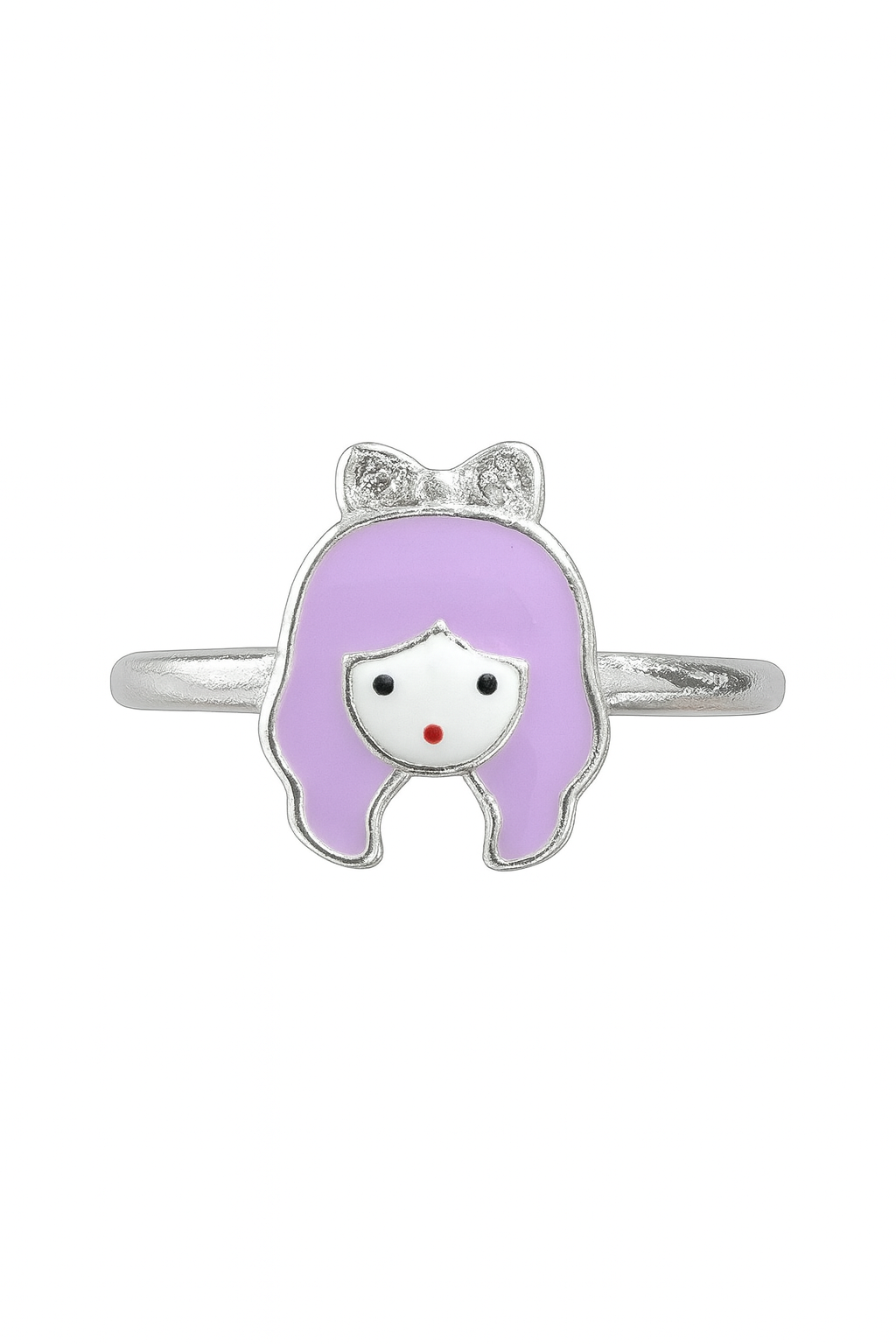 Purple Doll Face Enamel Ring