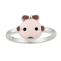 Bow Bear Enamel Ring