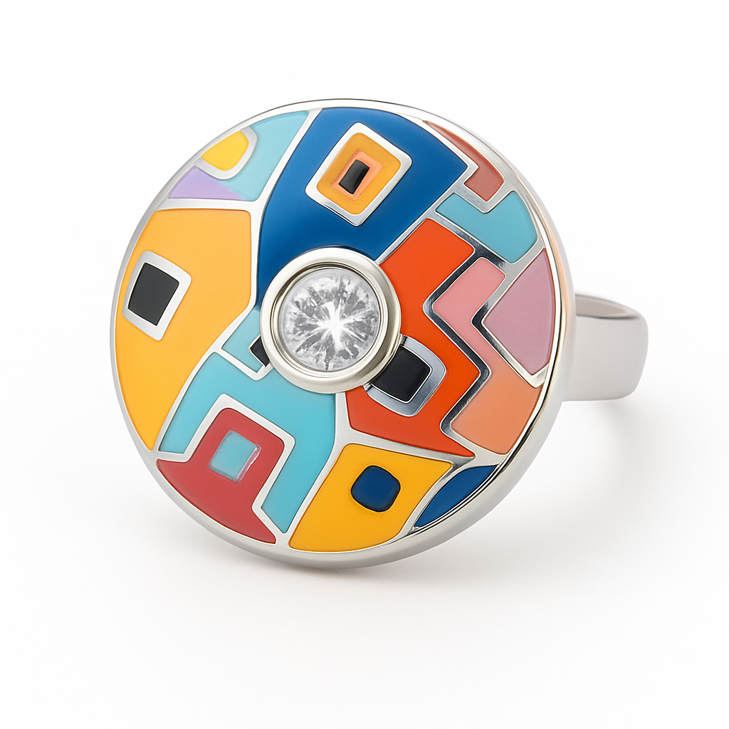 Multicolour Enamel Jewellery Set