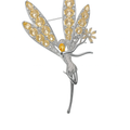 Golden Wing Fairy Brooch