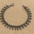 Antique Oxidized Silver Floral Payal Anklet