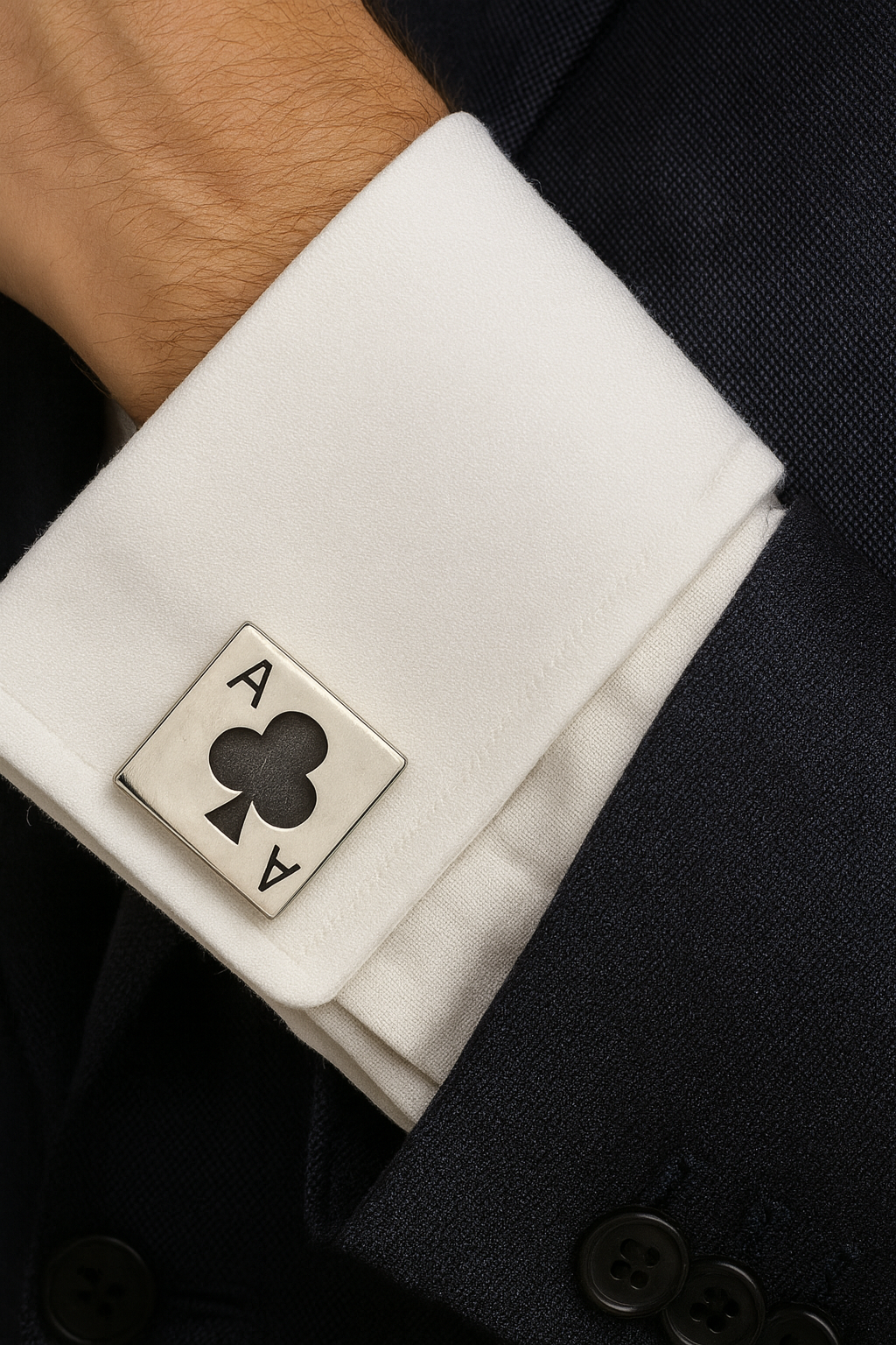 Ace of Clubs Playing Card Cufflinks