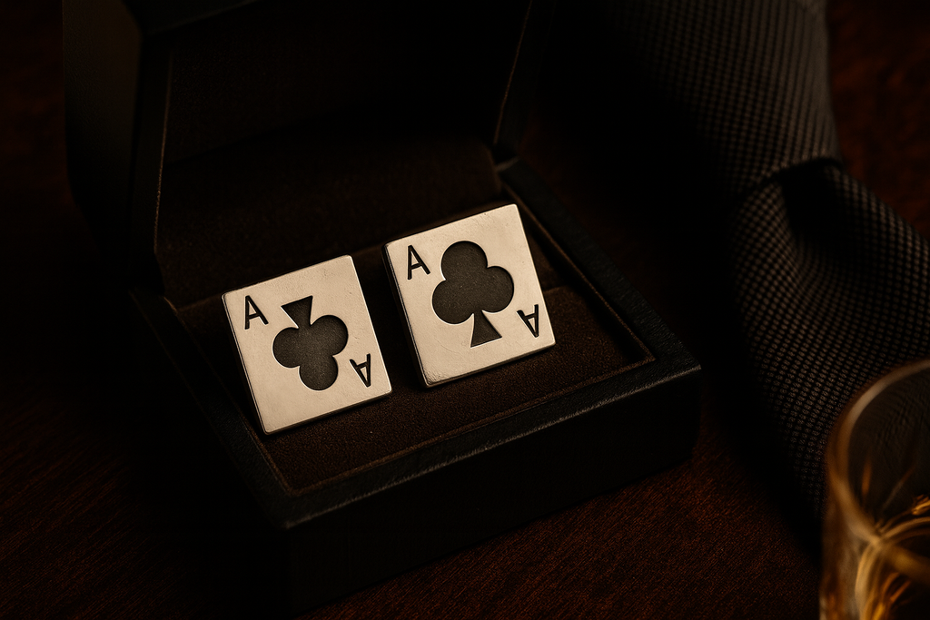 Ace of Clubs Playing Card Cufflinks
