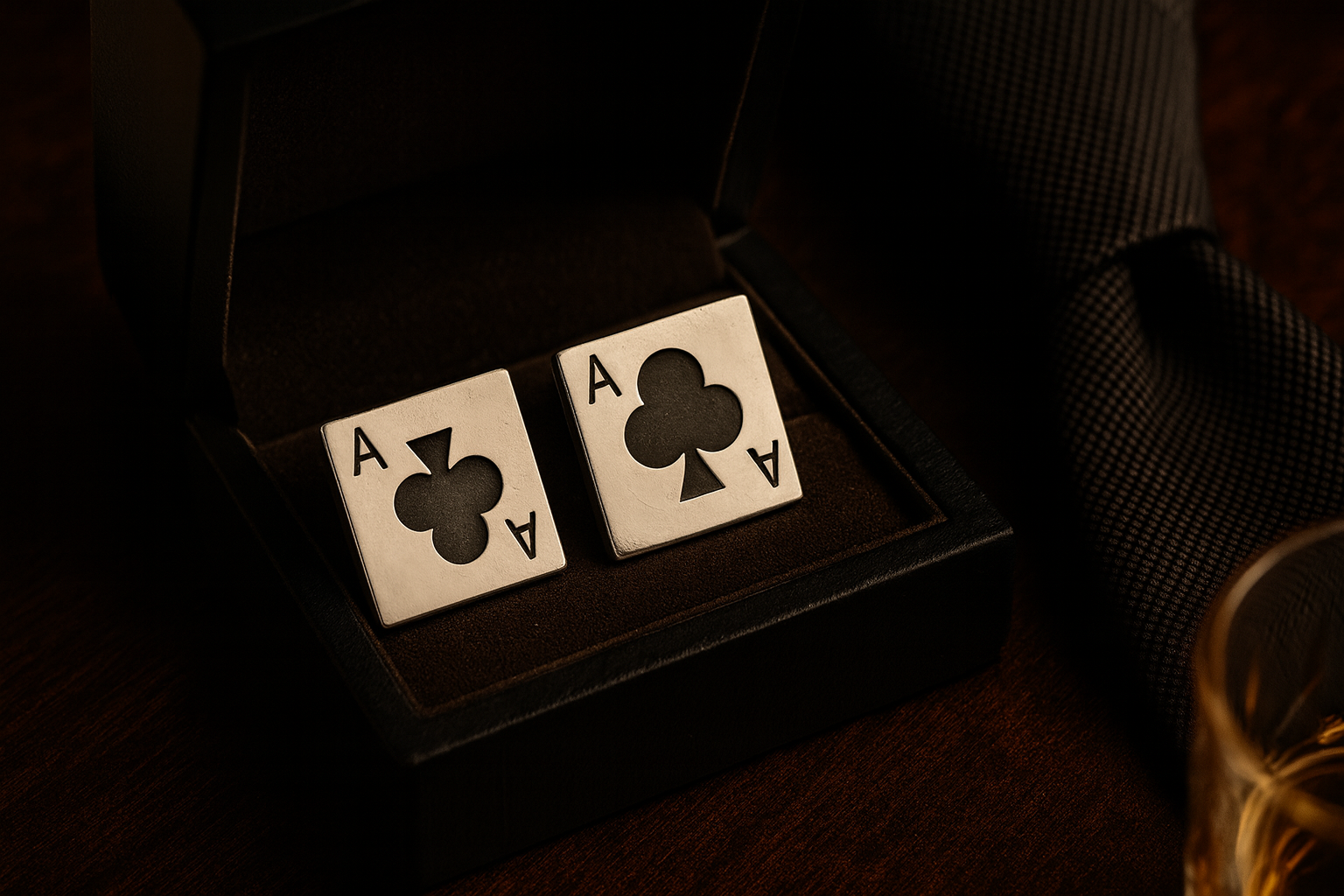 Ace of Clubs Playing Card Cufflinks