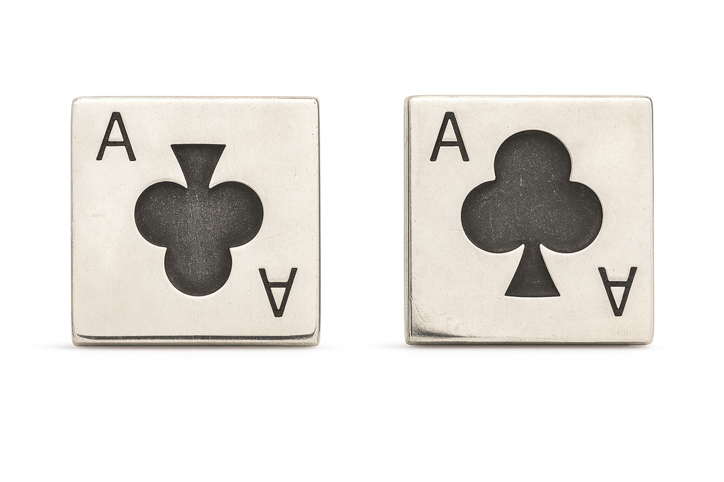 Ace of Clubs Playing Card Cufflinks
