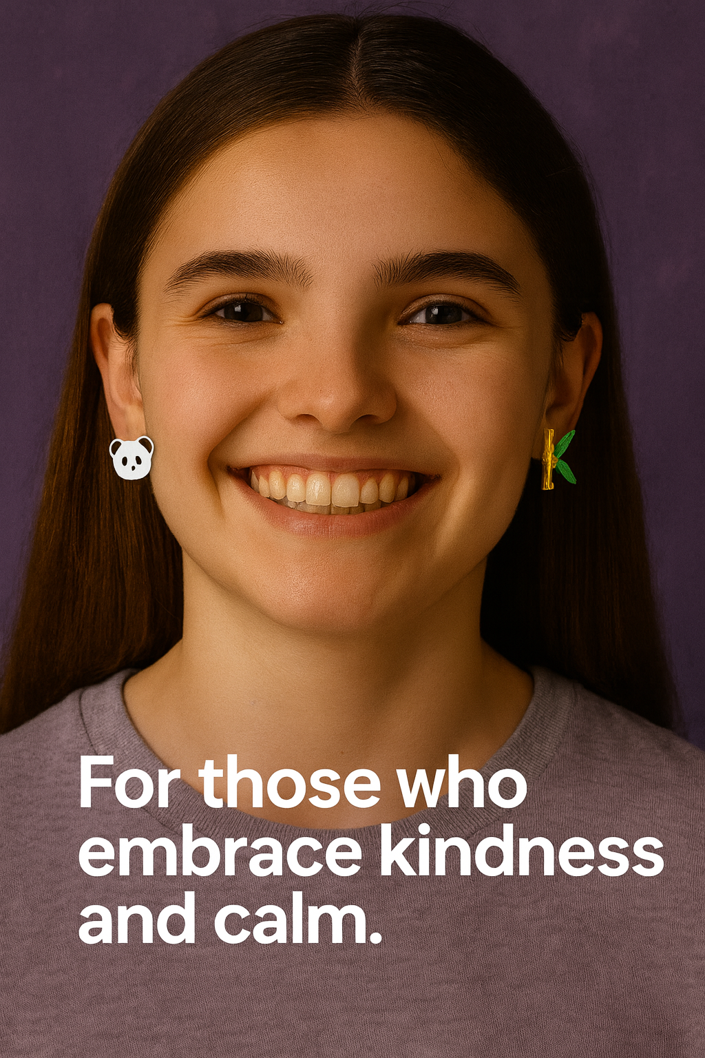 Panda & Bamboo Mismatched Stud Earrings