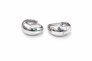 Colored Gems Huggie Earrings - Miora