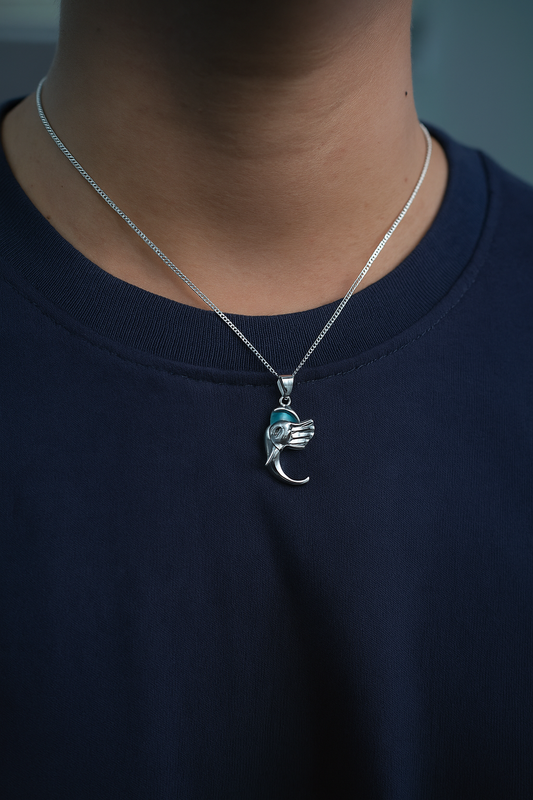 Sterling Silver Elephant Head Pendant