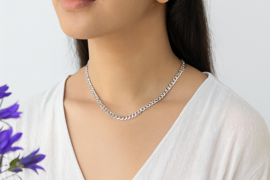 Sterling Silver Flat Curb Chain