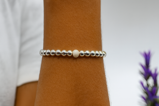 Sterling Silver Beaded Bracelet
