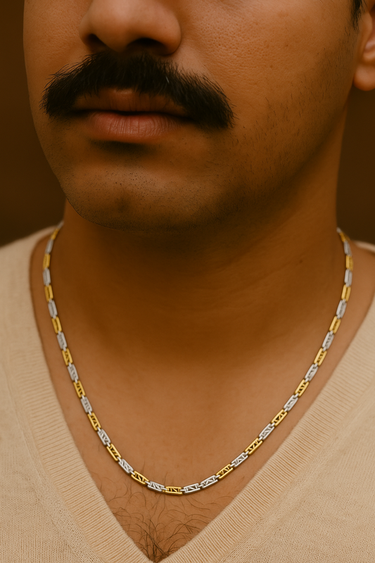 Sterling Silver Dual-Tone Link Chain