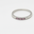 Pink Sapphire Slim Band Ring