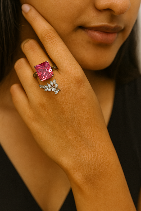Blush Crown Pink Gemstone Ring
