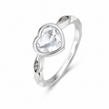 Colour Changing Heart shape Solitaire Ring