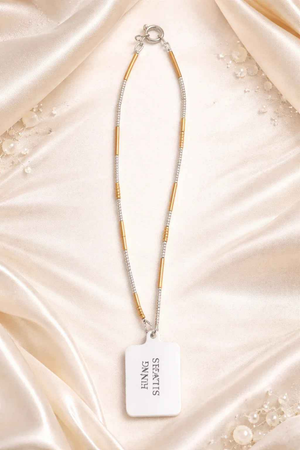 Tri-Tone Bead Chain Necklace