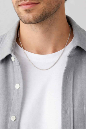Textured Box Chain Necklace