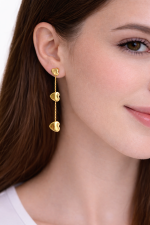 Hanging Hearts Earrings - Miora