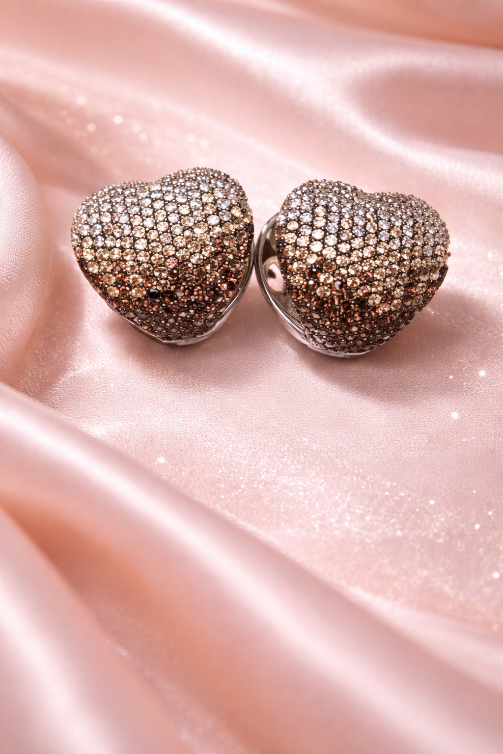 Curved Heart Earrings