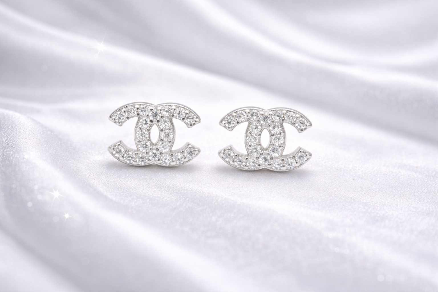 Brand inspired C Zirconia Stud Earrings