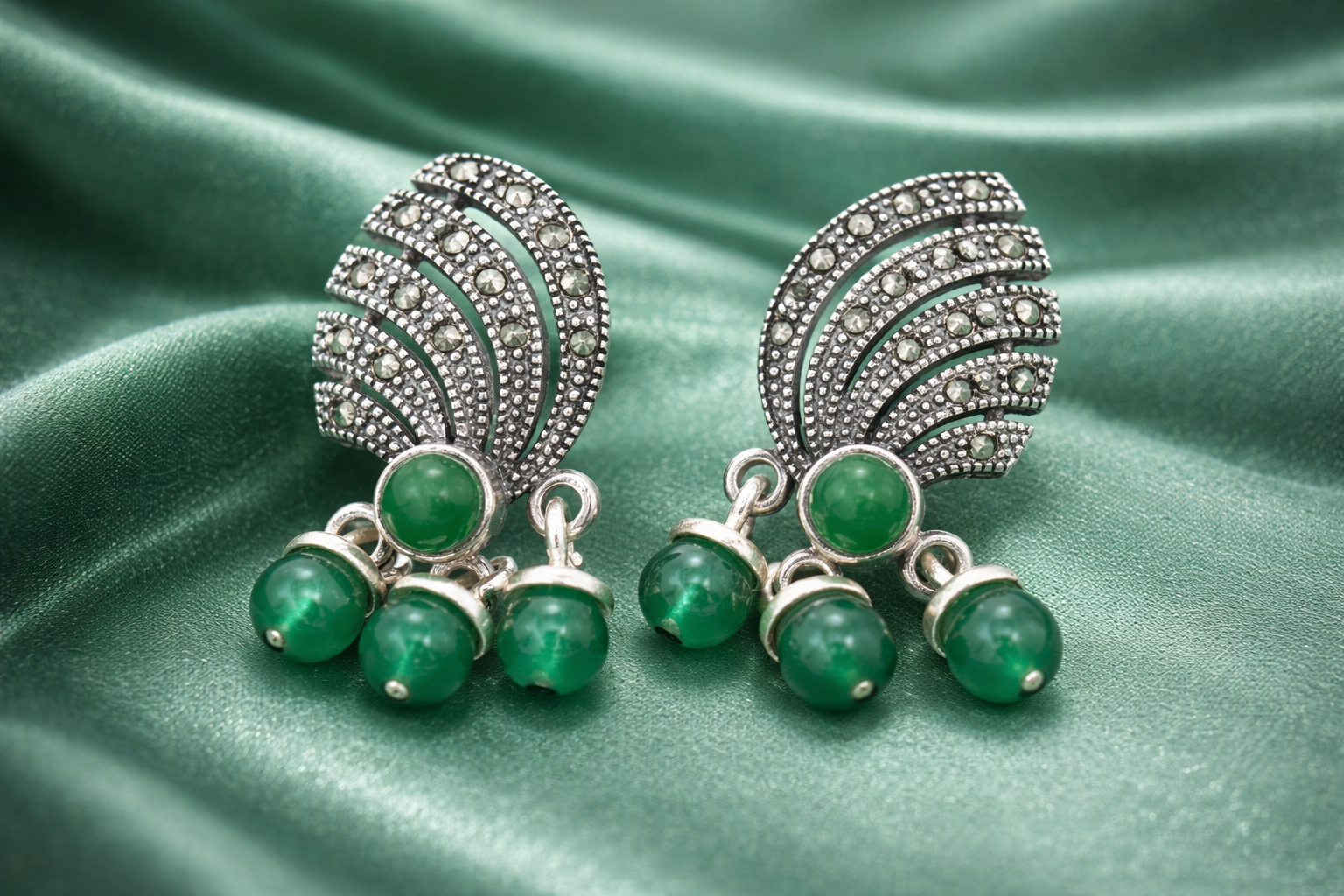 Peacock Feather Earrings