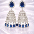 Blue Stone Chandelier Earrings - Miora